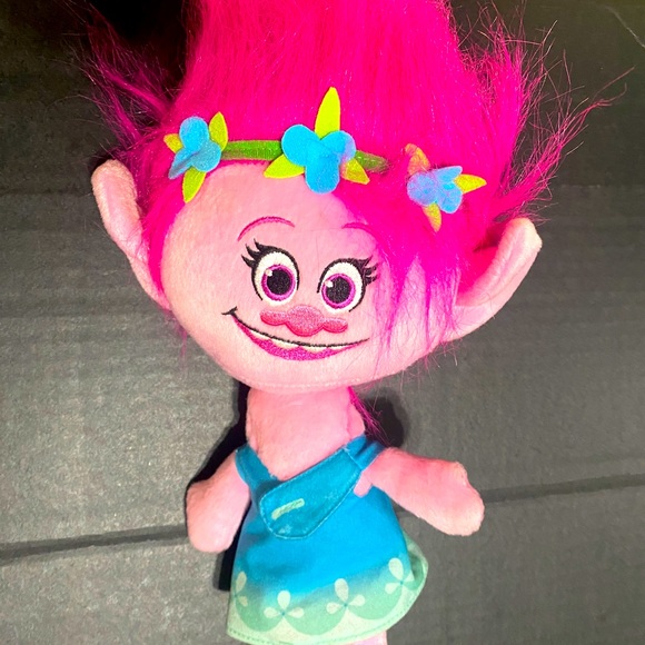 TROLLS DREAMWORKS POPPY TALKING TROLL 2015 PLUSH BY HASBRO WORKS!  14” - Picture 9 of 13